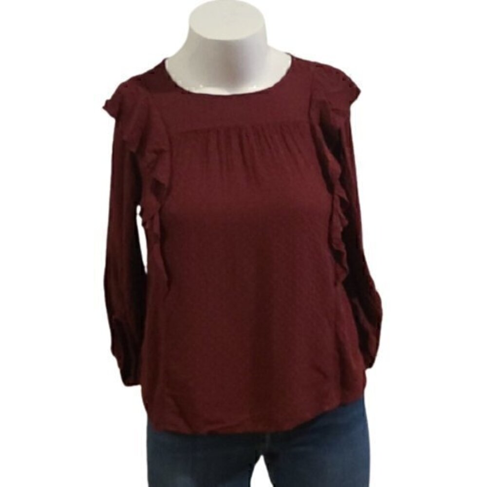 [Universal Thread] Maroon 3/4 Bishop Sleeve top
